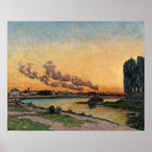 Setting Sun at Ivry, c.1872-73 ポスター