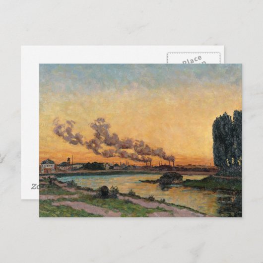 Setting Sun at Ivry, c.1872-73 ポストカード (正面/裏面)