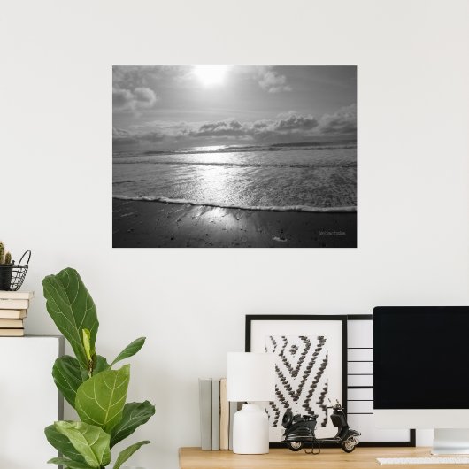 Setting Sun over the Ocean Poster ポスター (ホームオフィス)