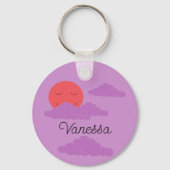 Setting Sun with Purple Clouds: Lavender キーホルダー (裏面)