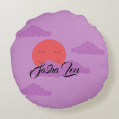 Setting Sun with Purple Clouds: Lavender ラウンドクッション (裏面)