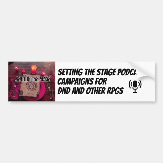 Setting the Stage Podcast Bumper Sticker バンパーステッカー (正面)