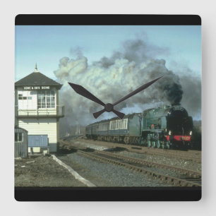 Settle_Steamの列車に沿う第850嵐 スクエア壁時計