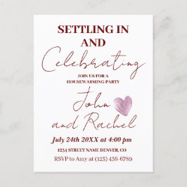 Settling Inと祝の引っ越し祝いパーティーパーティー ポストカード