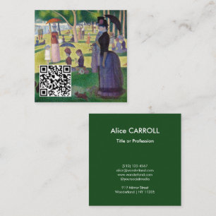 Seurat - A Sunday on La Grande Jatet - QR Code スクエア名刺