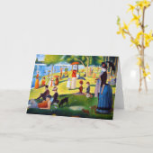 Seurat: LaグランデJatteの日曜日 カード (黄色い花)