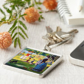 Seurat: LaグランデJatteの日曜日 キーホルダー (側面)