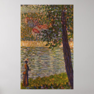 Seurat: The Morning Walk (The Seine at Courbevoie) ポスター