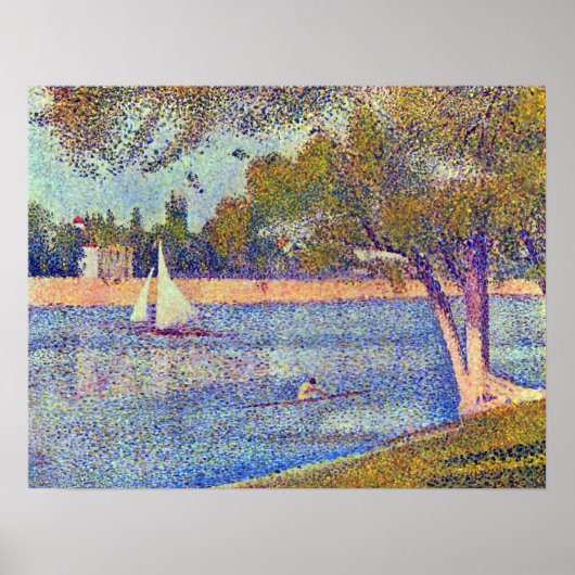 Seurat - The Seine at the Grand Jatte,春 ポスター (正面)