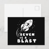 SEVEN 最高の誕生日 7歳誕生日 男の子 宇宙 誕生日 ポストカード (正面/裏面)