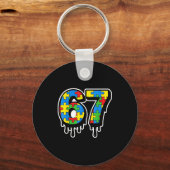 Seven 67 Number Autism Six Drip Fun キーホルダー (正面)