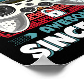 Seven 7yr Bday Son Boy Funny Gamer 7th 7 Year Old  ポスター (角)