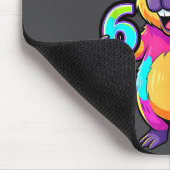 Seven Capybara Cartoon 67 Six Tee マウスパッド (コーナー)