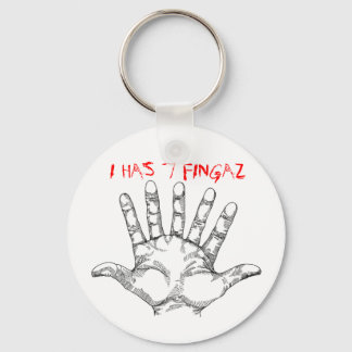 seven_fingered_hand，私は7フィンガズを持っている キーホルダー