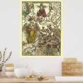 Seven Headed Dragon by Albrecht Dürer ポスター (キッチン)