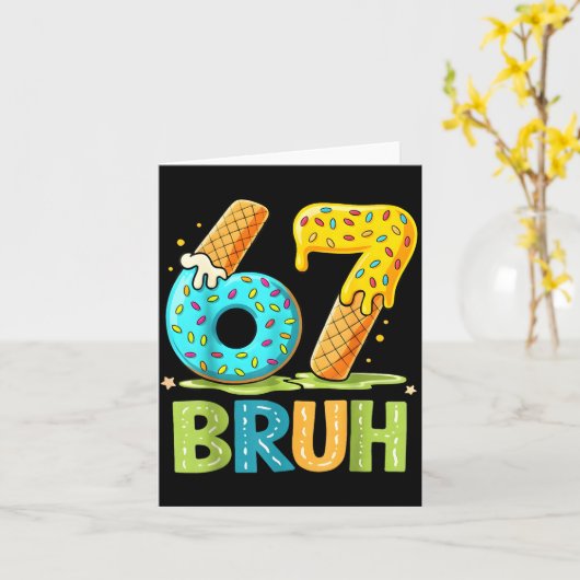 Seven Ice Drip Bruh Cream Six 67 Fun カード (黄色い花)