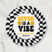 Seven Is A Vibe Retro Seventh 7th Birthday Party フェイバータグ (裏面)