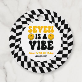 Seven Is A Vibe Retro Seventh 7th Birthday Party フェイバータグ