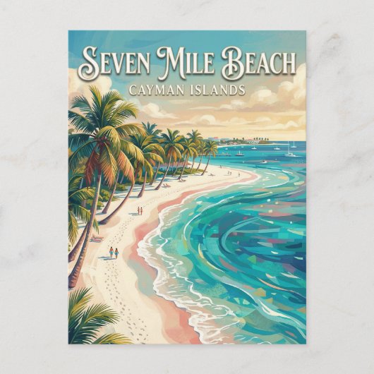 Seven Mile Beach Cayman Islands ポストカード (正面)