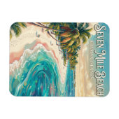 Seven Mile Beach Cayman Islands マグネット (横)