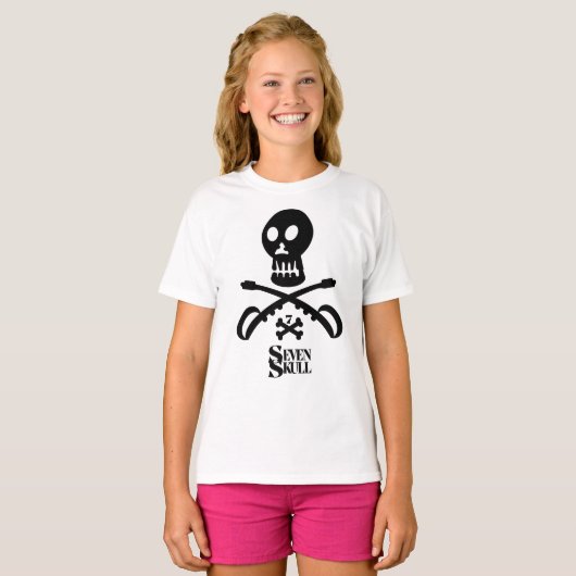 SEVEN SKULL BY MASANSER PIXELAT Tシャツ (正面フル)