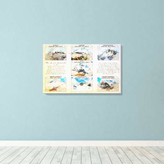 Seven Summits キャンバスプリント (インサイチュ (ウッドフロア))