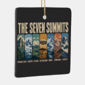 Seven Summits Mountain Landmarks Illustration セラミックオーナメント (右)