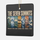 Seven Summits Mountain Landmarks Illustration セラミックオーナメント (左)