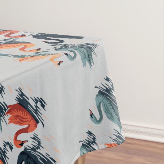 Seven Swans A Swimming Cut-Out Stencil-Style 6 テーブルクロス (インサイチュ)