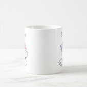 Seven-Tea 70th Birthday Whimsical Fun Floral コーヒーマグカップ (中央)