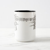 Seven vs Four Tree Art ツートーンマグカップ (中央)