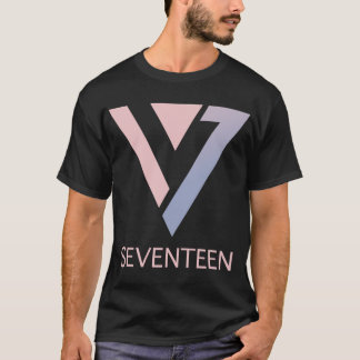 Seventeen KPOP SVTカラートロゴクラシックデザインT-Sh Tシャツ