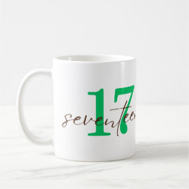 Seventeenth 17 Year Anniversary Personalization コーヒーマグカップ
