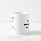 Seventh 7 Year Anniversary with Personalization コーヒーマグカップ (中央)
