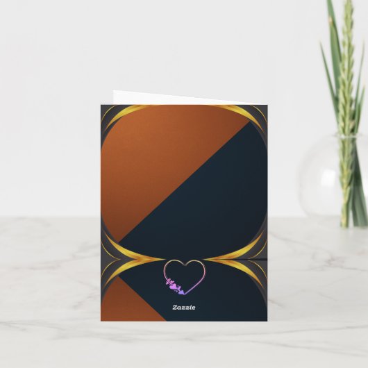 Seventh Anniversary Copper Love Keepsake Card カード (裏面)