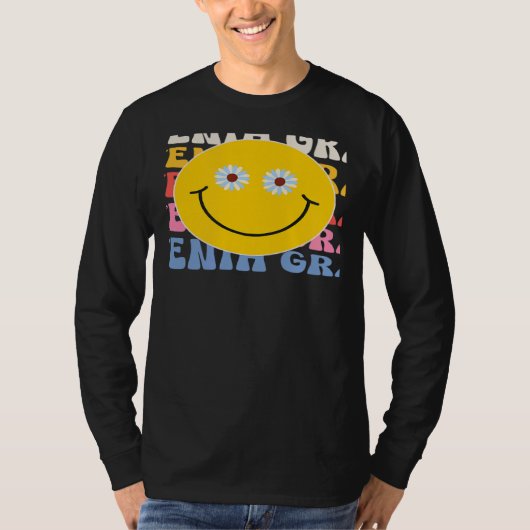 Seventh Grade Smile Groovy Back To School 7th Grad Tシャツ (正面)