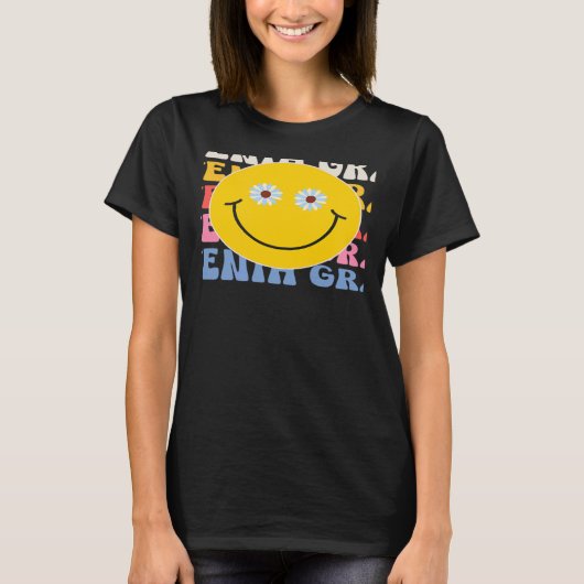 Seventh Grade Smile Groovy Back To School 7th Grad Tシャツ (正面)