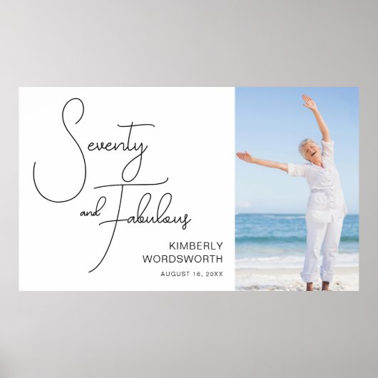 Seventy and Fabulous Photo 70th Birthday Party ポスター (正面)