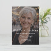 Seventy and Fabulous Photo 70th Birthday Party Inv 招待状 (スタンド正面)