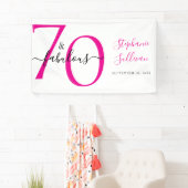 Seventy and Fabulous Pink 70th Birthday Party  横断幕 (インサイチュ)
