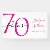 Seventy and Fabulous Pink 70th Birthday Party  横断幕 (横)