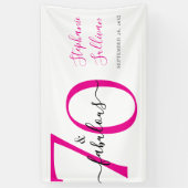 Seventy and Fabulous Pink 70th Birthday Party  横断幕 (縦)