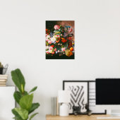 Severin Roesen – 花と果実の静物詩 ポスター (ホームオフィス)