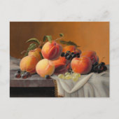 Severin Roesen - Peaches, Grapes, Apples ポストカード (正面)