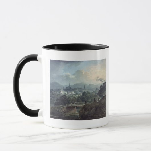 Severnを渡るShrewsburyの眺め マグカップ (左)