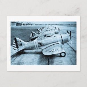 Seversky P-35ヴィンテージWWIIファイター飛行機 ポストカード