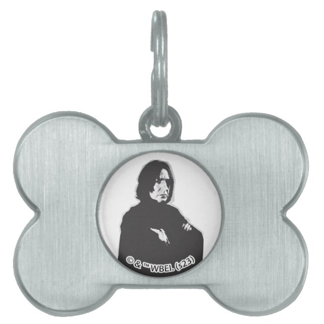 Severus Snape Arms Crossed B-W ペットネームタグ (正面)