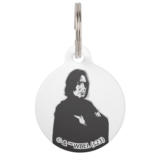 Severus Snape Arms Crossed B-W ペット　ネームタグ (正面)