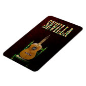 SEVILLA. Guitarra flamenca con Giralda de Sevilla. マグネット (左側)
