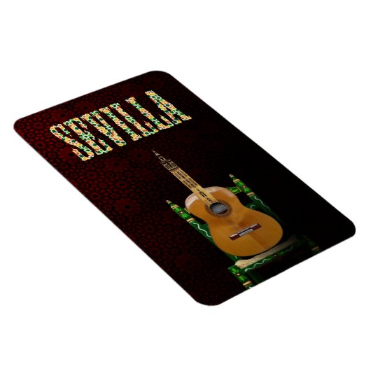 SEVILLA. Guitarra flamenca con Giralda de Sevilla. マグネット (右側)